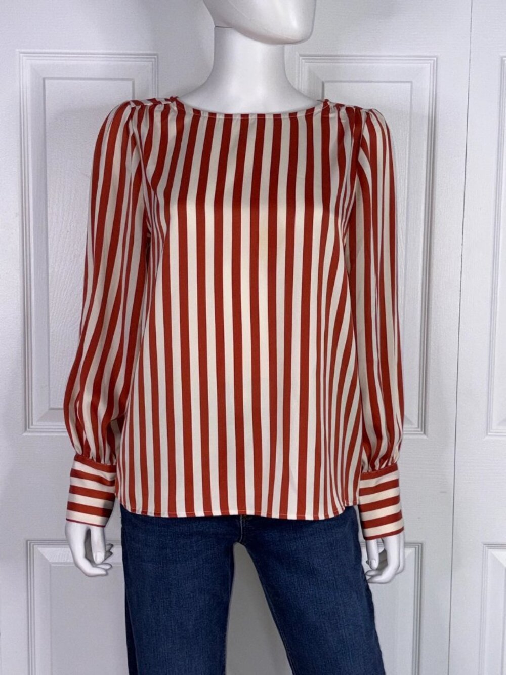 AWARE women's striped blouse medium